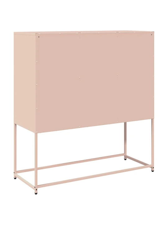 Příborník růžový 100,5 x 39 x 107 cm ocel válcovaná za studena