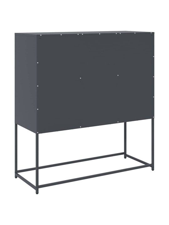 Příborník antracitový 100,5x39x107 cm ocel válcovaná za studena