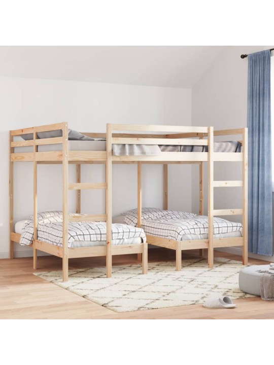 Rám trojité patrové postele 160x200/80x160 cm masivní borovice