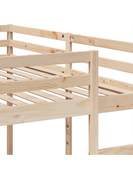 Rám trojité patrové postele 200x200/80x200 cm masivní borovice