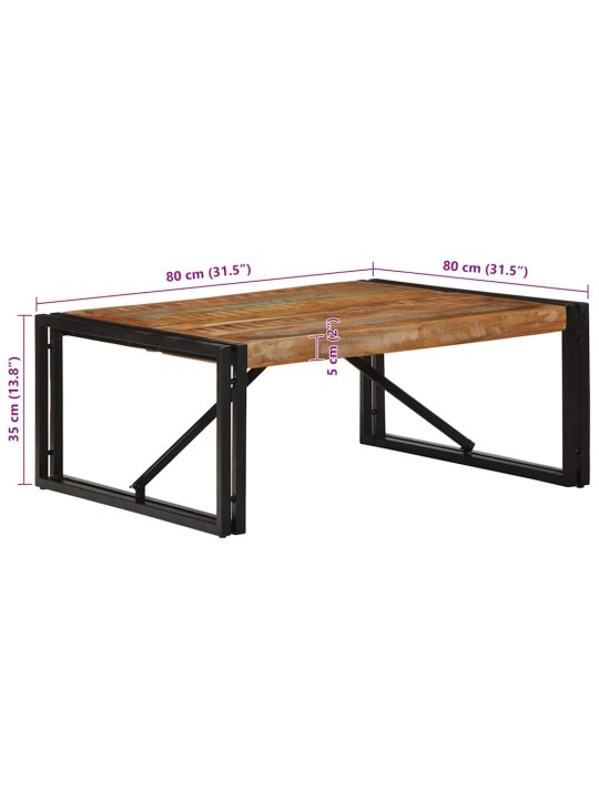 Konferenční stolek vícebarevný 80x80x35 cm recyklované dřevo