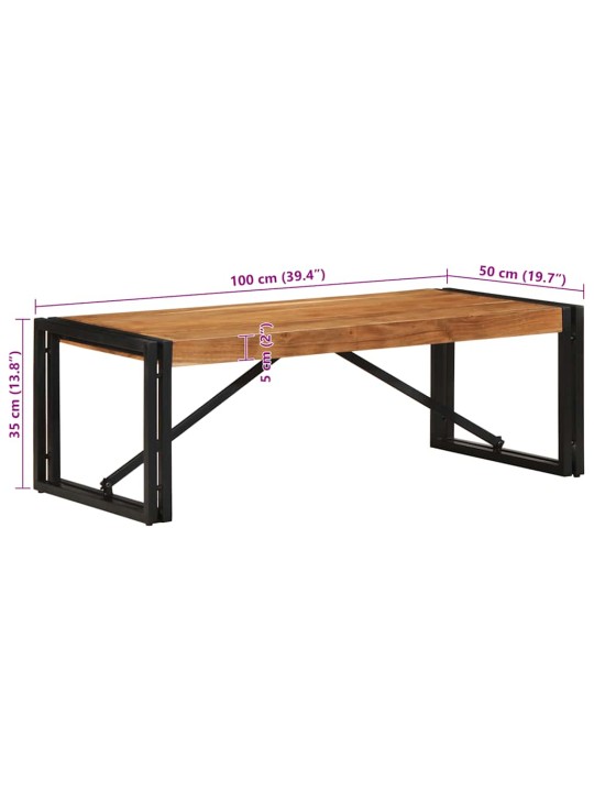 Konferenční stolek 100x50x35 cm masivní dřevo akácie