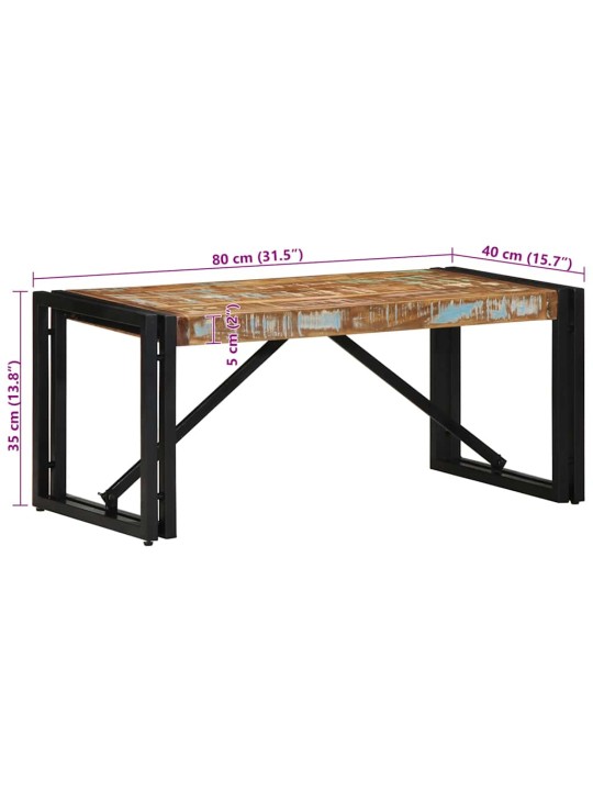Konferenční stolek vícebarevný 80x40x35 cm recyklované dřevo