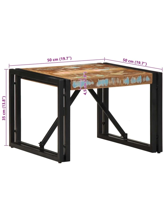Konferenční stolek vícebarevný 50x50x35 cm recyklované dřevo