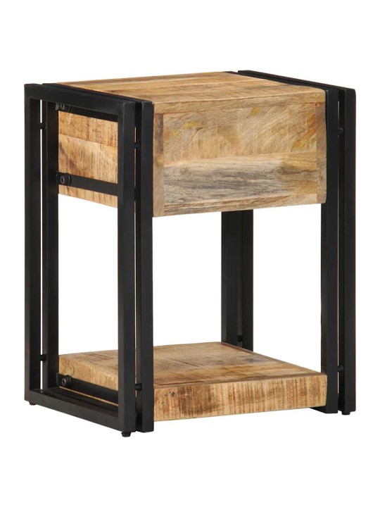 Noční skříňky 2 ks 40x35x50 cm masivní surové dřevo mango