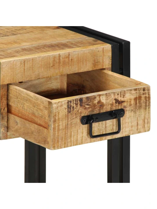 Noční skříňky 2 ks 40x35x50 cm masivní surové dřevo mango