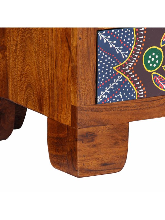 Tv skříňka multicolour 110x30x40 masivní dřevo akácie