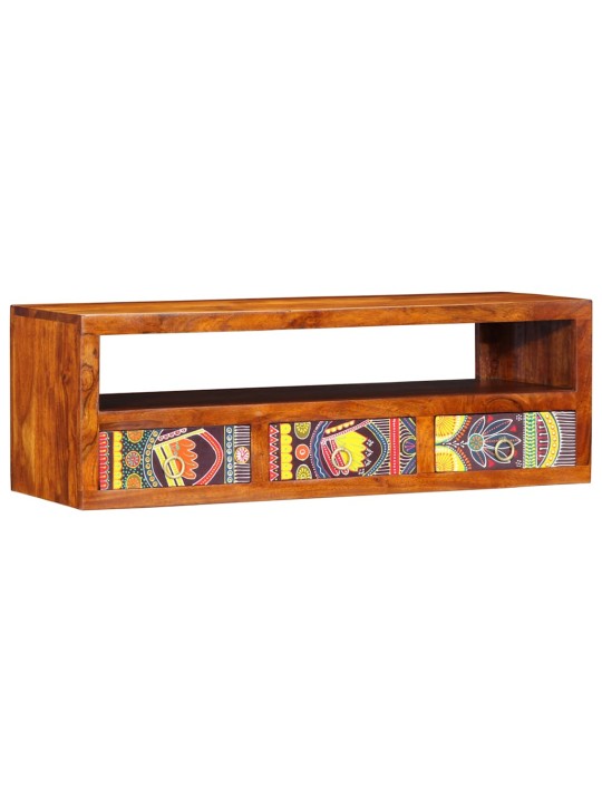 Nástěnná tv skříňka multicolour 90x30x30 masivní dřevo akácie