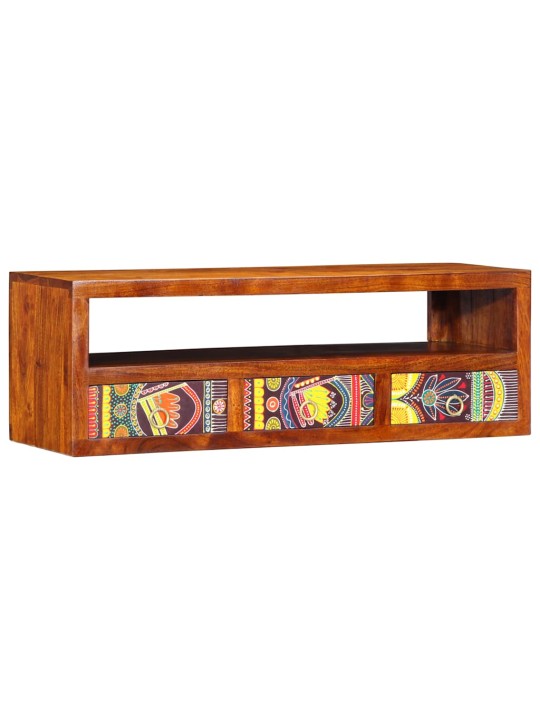 Nástěnná tv skříňka multicolour 90x30x30 masivní dřevo akácie