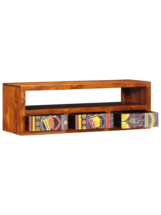 Nástěnná tv skříňka multicolour 90x30x30 masivní dřevo akácie