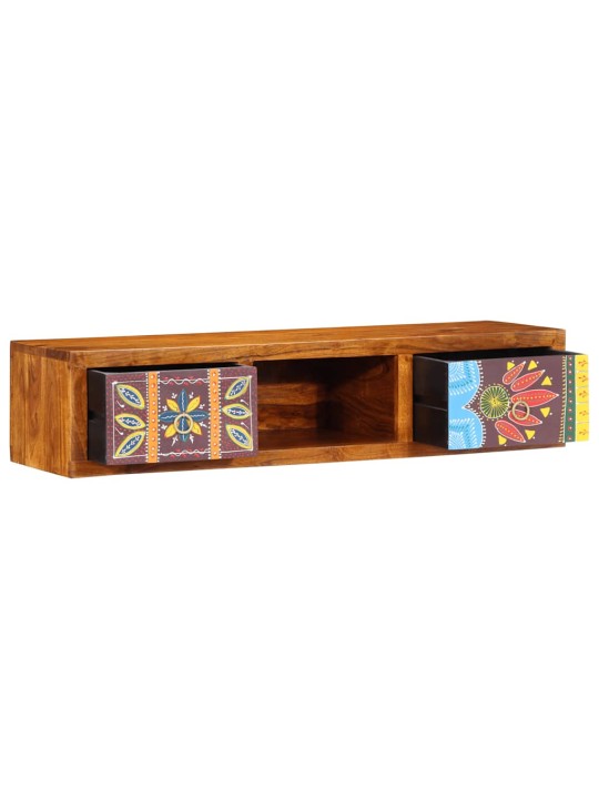 Nástěnná tv skříňka multicolour 100x30x22 masivní dřevo akácie