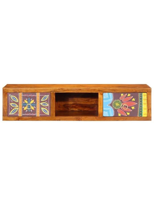 Nástěnná tv skříňka multicolour 100x30x22 masivní dřevo akácie