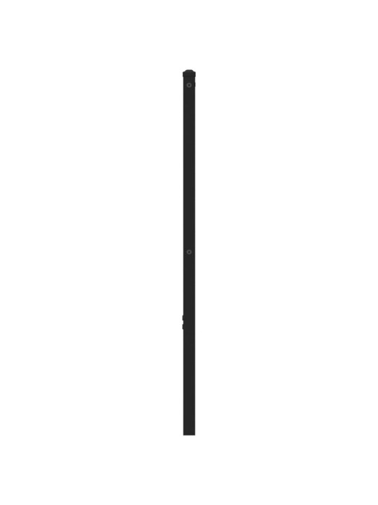 Čelo postele hnědý dub 180 cm ocel a kompozitní dřevo