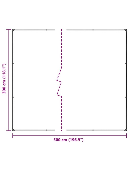 Čirá plachta s oky 3x5 m polyethylen