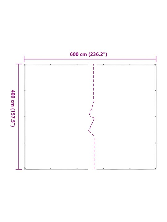 Čirá plachta s oky 4x6 m polyethylen