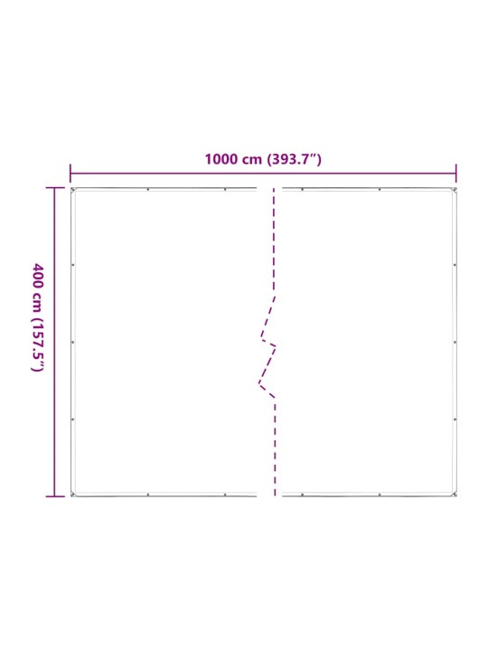 Čirá plachta s oky 4x10 m polyethylen