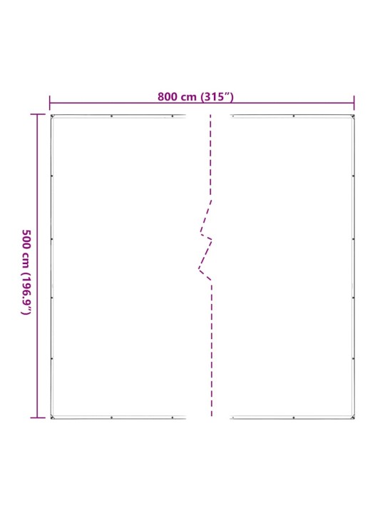 Čirá plachta s oky 5x8 m polyethylen