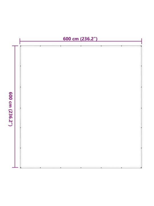 Čirá plachta s oky 6x6 m polyethylen
