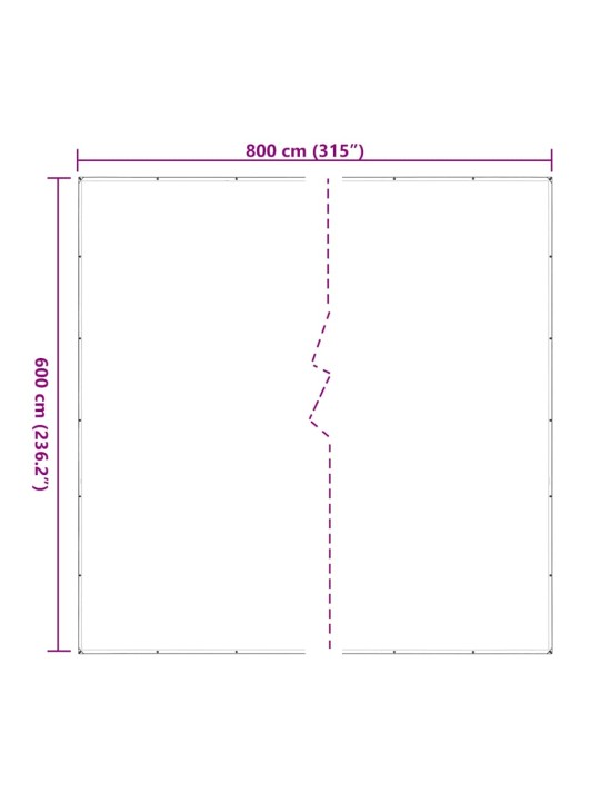 Čirá plachta s oky 6x8 m polyethylen