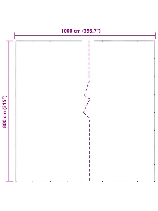 Čirá plachta s oky 8x10 m polyethylen