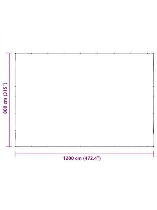 Čirá plachta s oky 8x12 m polyethylen