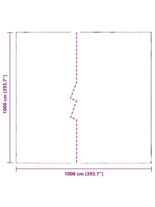 Čirá plachta s oky 10x10 m polyethylen