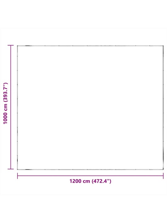 Čirá plachta s oky 10x12 m polyethylen
