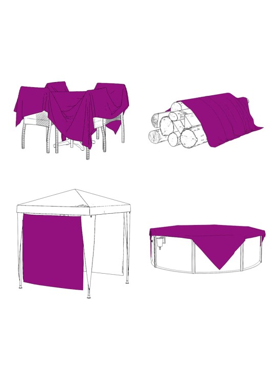 Čirá plachta s oky 12x12 m polyethylen