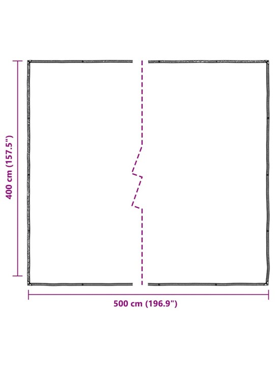 Čirá plachta s oky 4x5 m polyethylen