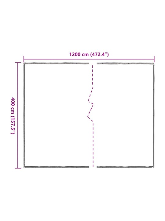 Čirá plachta s oky 4x12 m polyethylen
