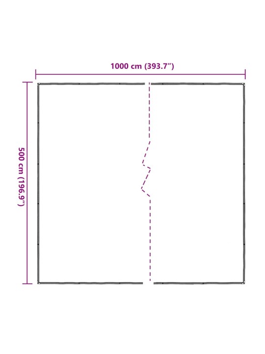 Čirá plachta s oky 5x10 m polyethylen