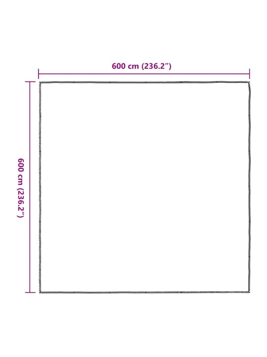 Čirá plachta s oky 6x6 m polyethylen