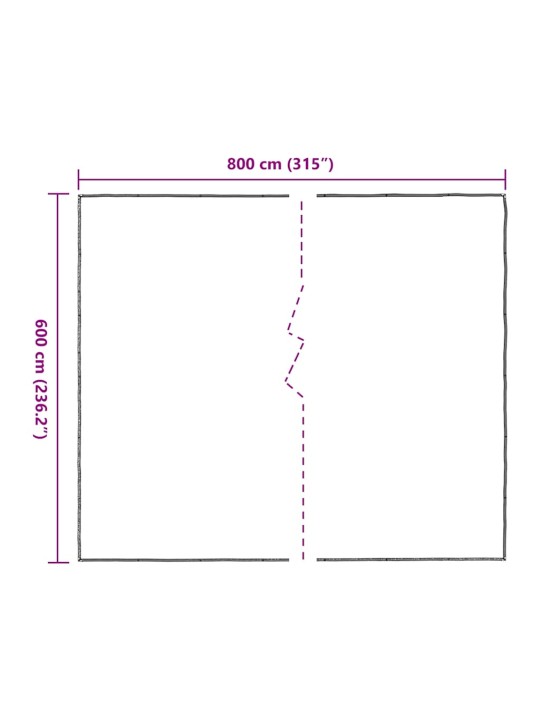 Čirá plachta s oky 6x8 m polyethylen