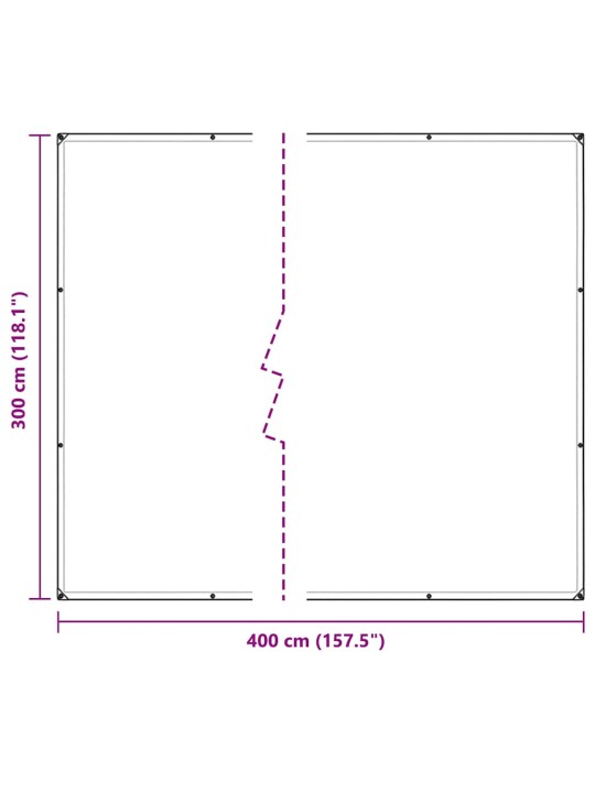Čirá plachta s oky 3x4 m pvc