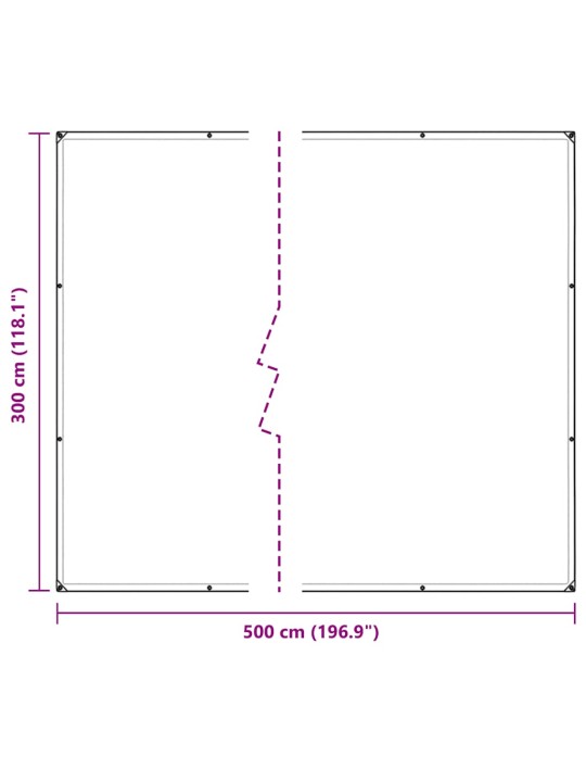Čirá plachta s oky 3x5 m pvc