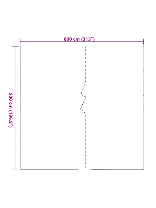 Čirá plachta s oky 5x8 m pvc