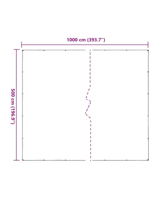 Čirá plachta s oky 5x10 m pvc