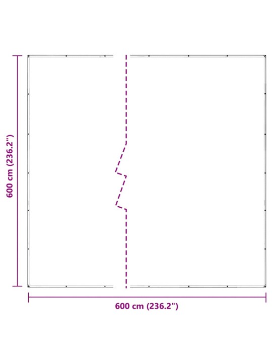 Čirá plachta s oky 6x6 m pvc