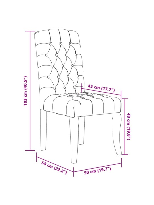 Jídelní židle 4 ks béžové lněný vzhled textil