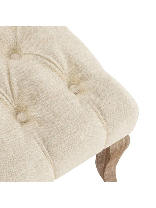 Jídelní židle 6 ks béžové lněný vzhled textil