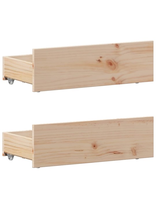 Postele bez matrace s čelem 90 x 190 cm masivní borovice