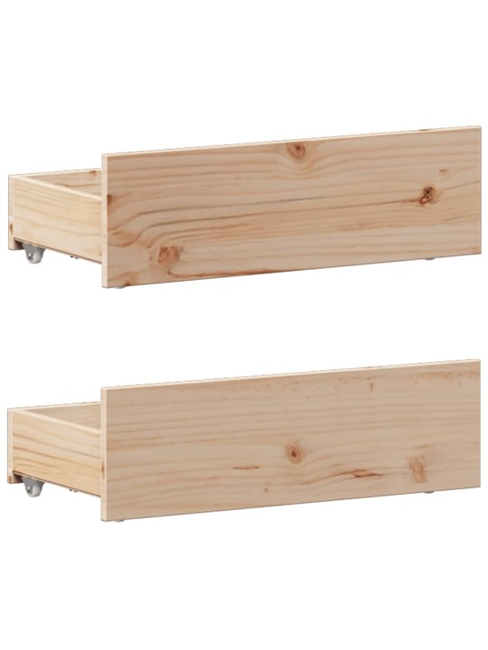 Postel s knihovnou bez matrace 90 x 200 cm masivní borovice