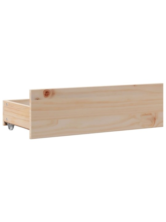 Postel s knihovnou bez matrace 90 x 190 cm masivní borovice