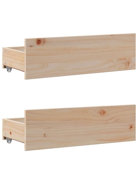 Postel s knihovnou bez matrace 90 x 190 cm masivní borovice