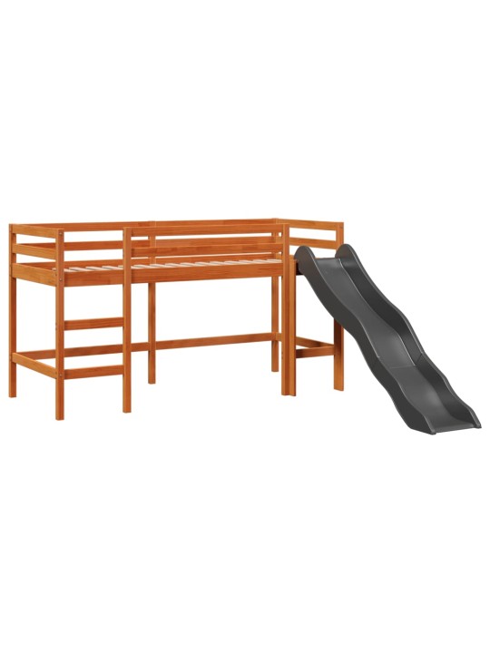 Dětská patrová postel s tunelem růžová 90x190 cm masiv borovice