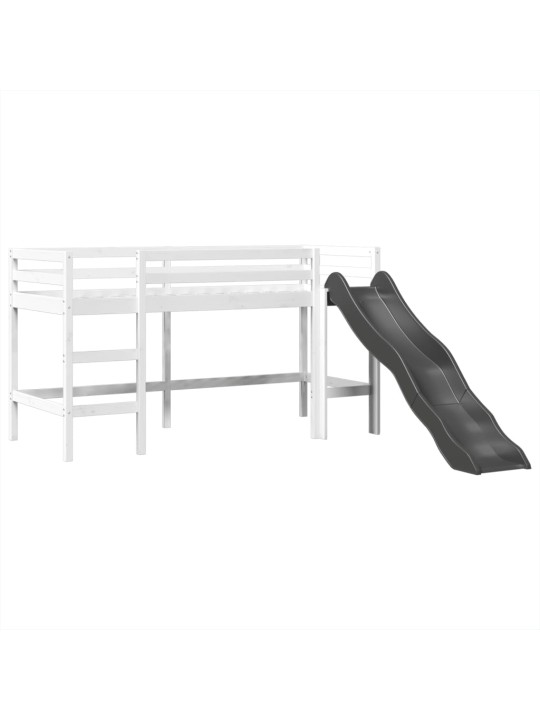 Dětská patrová postel s věží růžová 80 x 200 cm masiv borovice