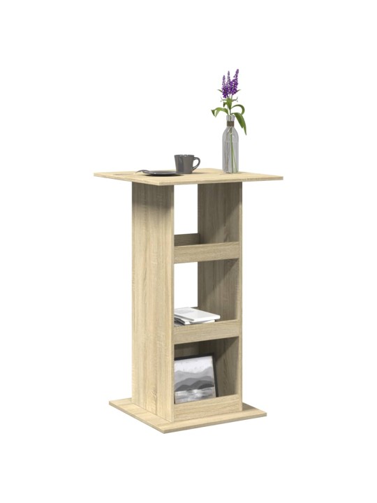 Barový stůl s úložným prostorem dub sonoma 60 x 60 x 102 cm