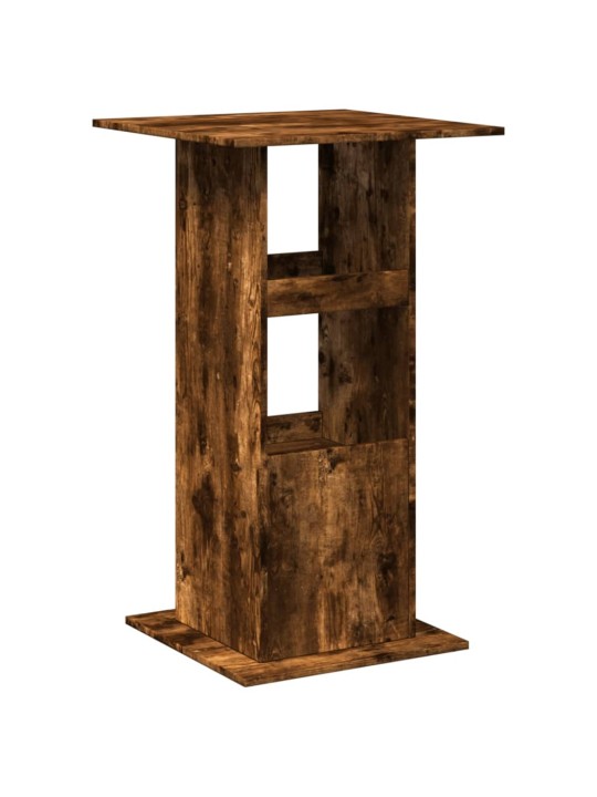 Barový stůl s úložným prostorem kouřový dub 60 x 60 x 102 cm