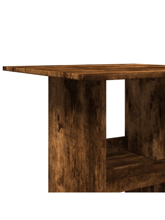 Barový stůl s úložným prostorem kouřový dub 60 x 60 x 102 cm