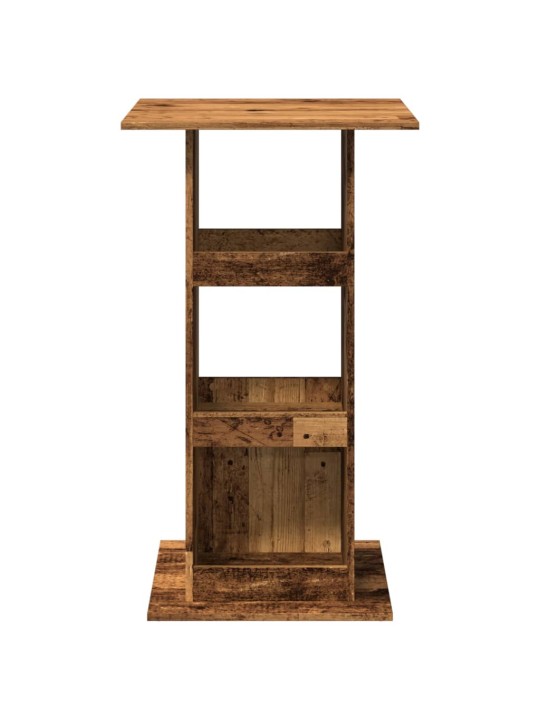 Barový stůl s úložným prostorem old wood 60 x 60 x 102 cm